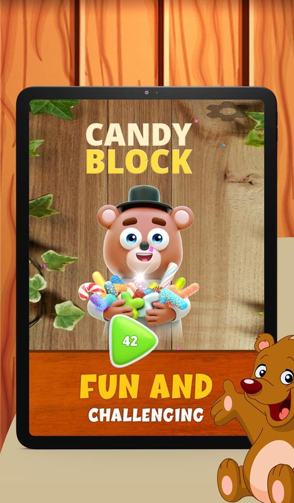Sweet Candy Block Puzzle – Tetris & Jigsaw Puzzle ภาพหน้าจอเกม