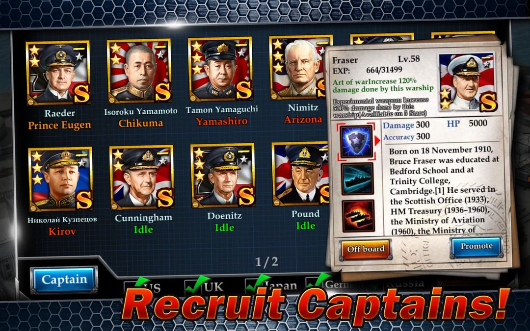 Screenshot of World Warfare: Battleships