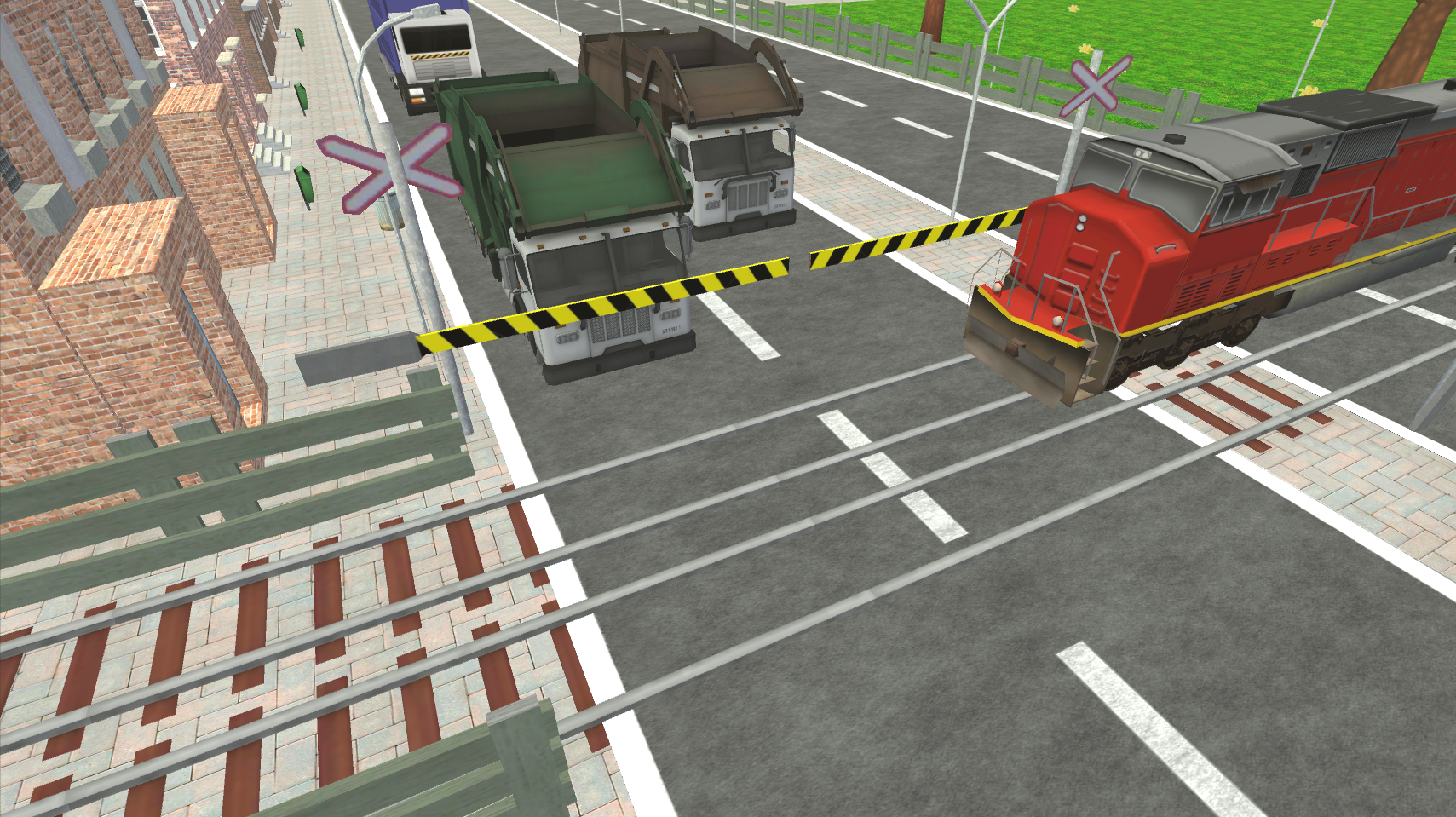 Captura de Tela do Jogo Garbage Truck: Railroad Crossing
