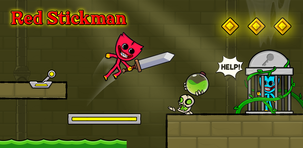 Banner of Red Stickman: 스틱맨 어드벤처 2.7.0