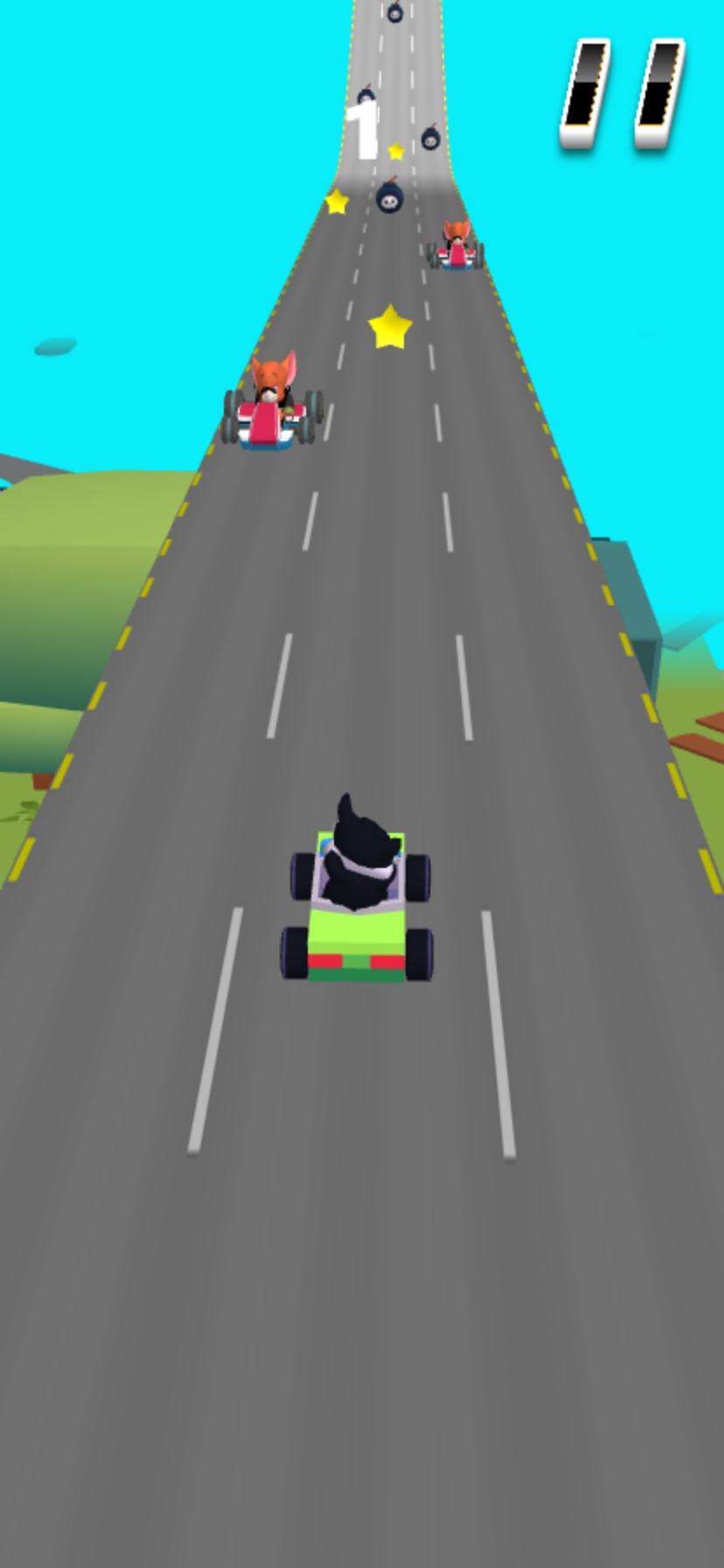 Crazy Cat Road Game Screenshot