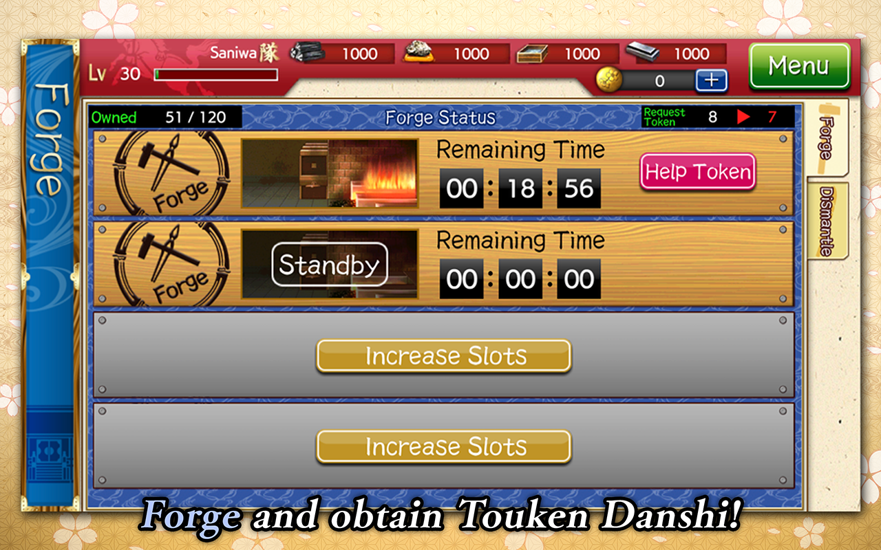 Captura de Tela do Jogo Touken Ranbu ONLINE Pocket