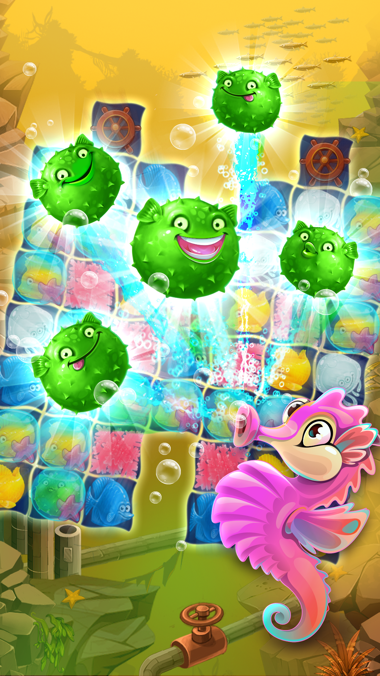 Viber Mermaid Puzzle Match 3 게임 스크린샷