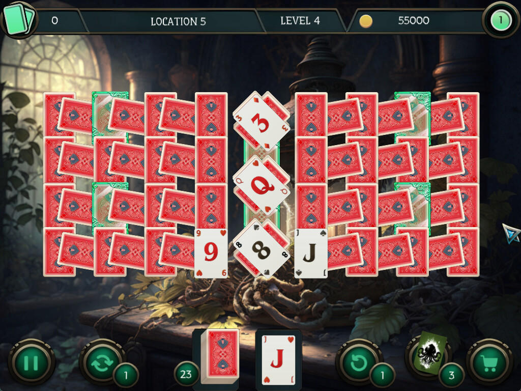 Mystery Solitaire. Cthulhu Mythos 2 Game Screenshot
