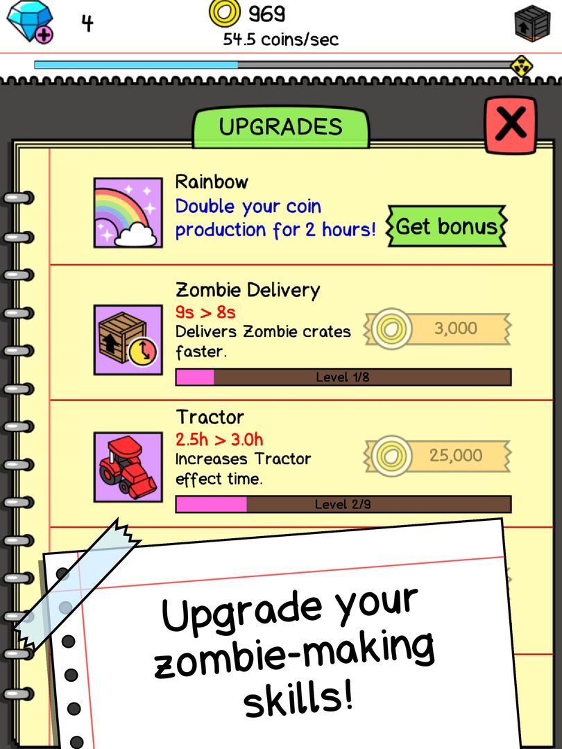 Screenshot of Zombie Evolution: Idle Game