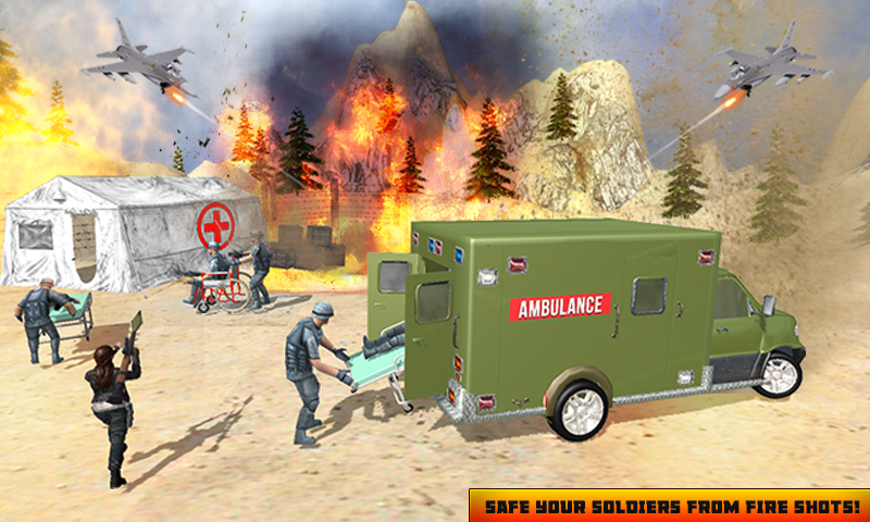 Screenshot 1 of Simulator Permainan Penyelamat 3D Ambulans Tentera AS 1.0