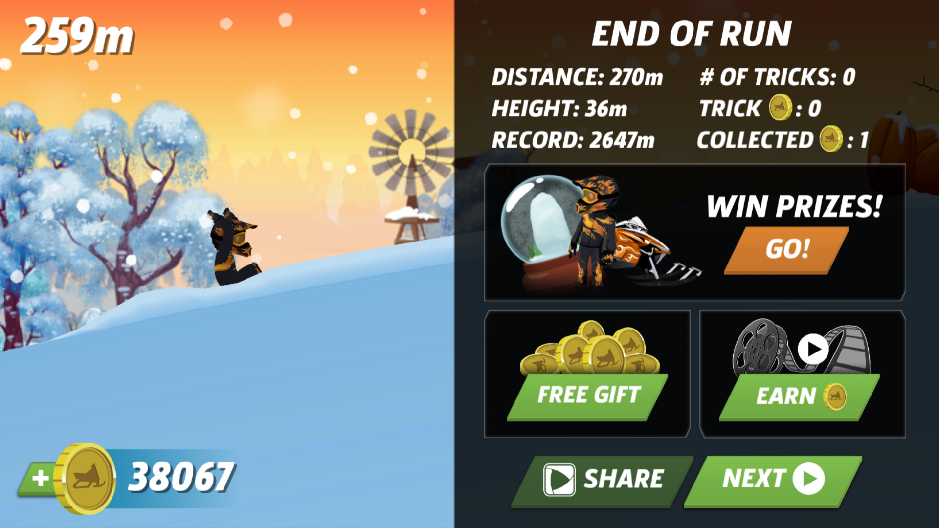 Arctic Cat® Snowmobile Racing Game Screenshot