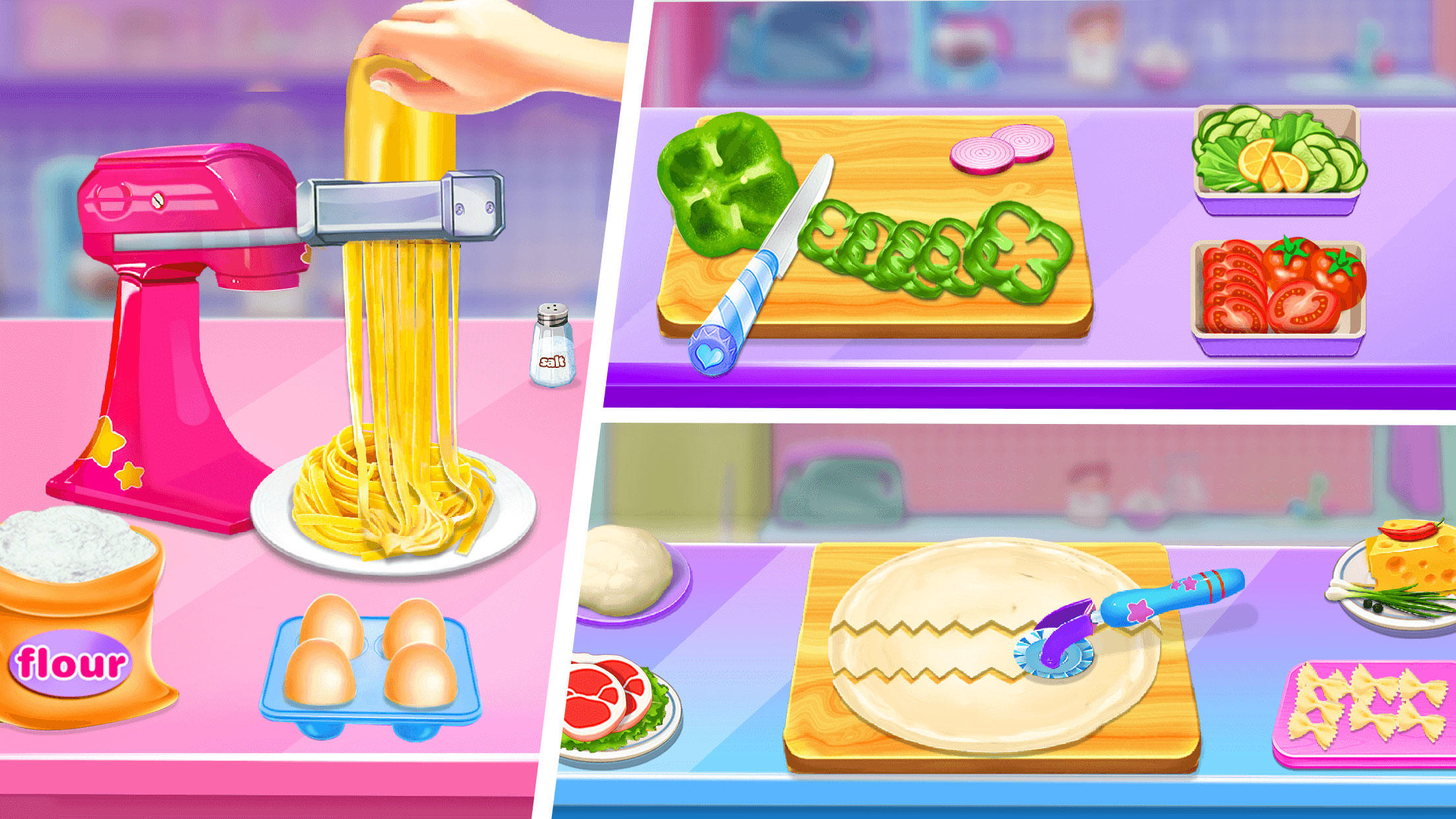 Screenshot 1 of Buat Permainan Gadis Memasak Pasta 0.4.3