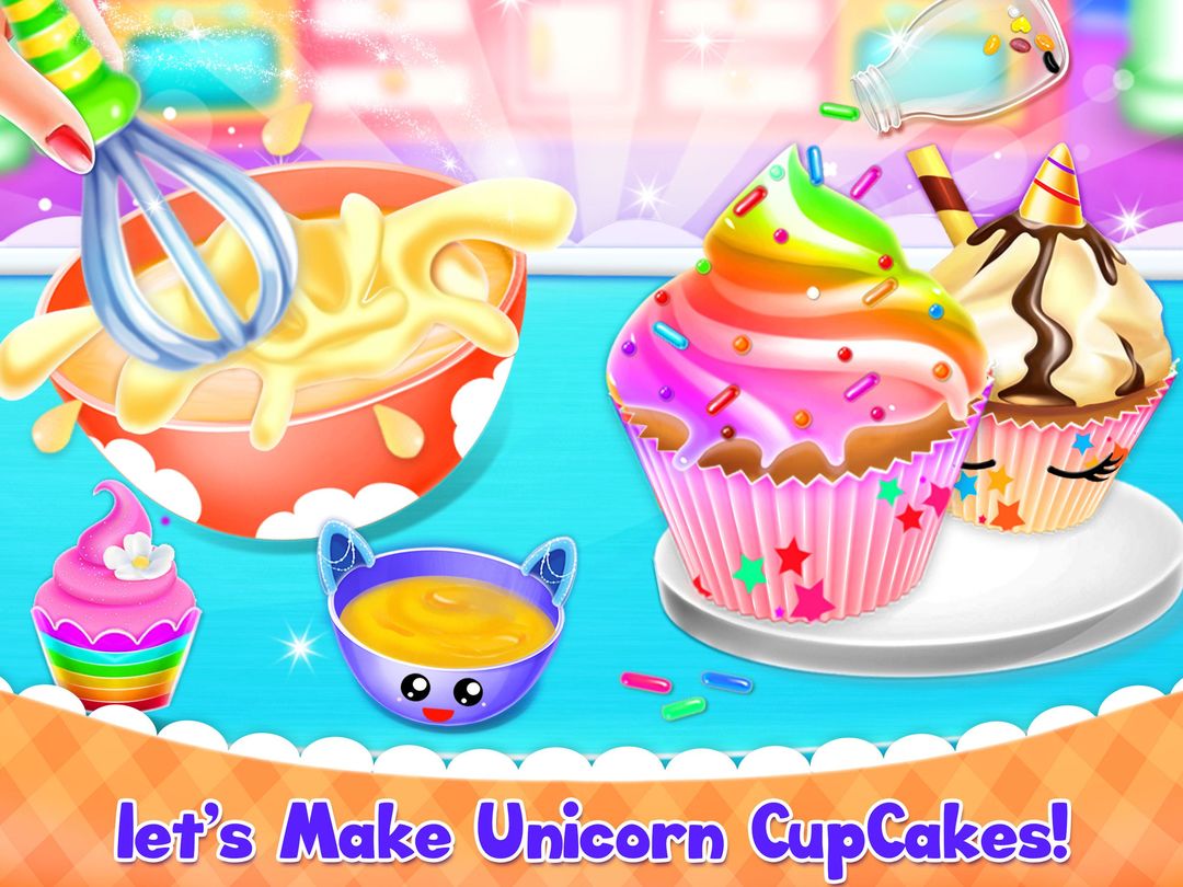 유니콘 게임 컵케익 요리 게임 게임 스크린 샷