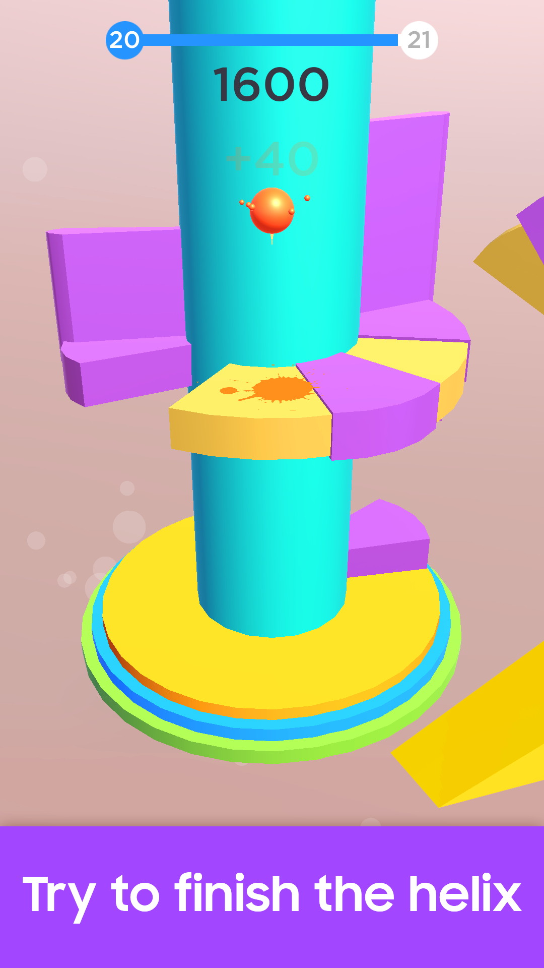 Helix Jump: Spiral Ball Drop Tower 게임 스크린 샷