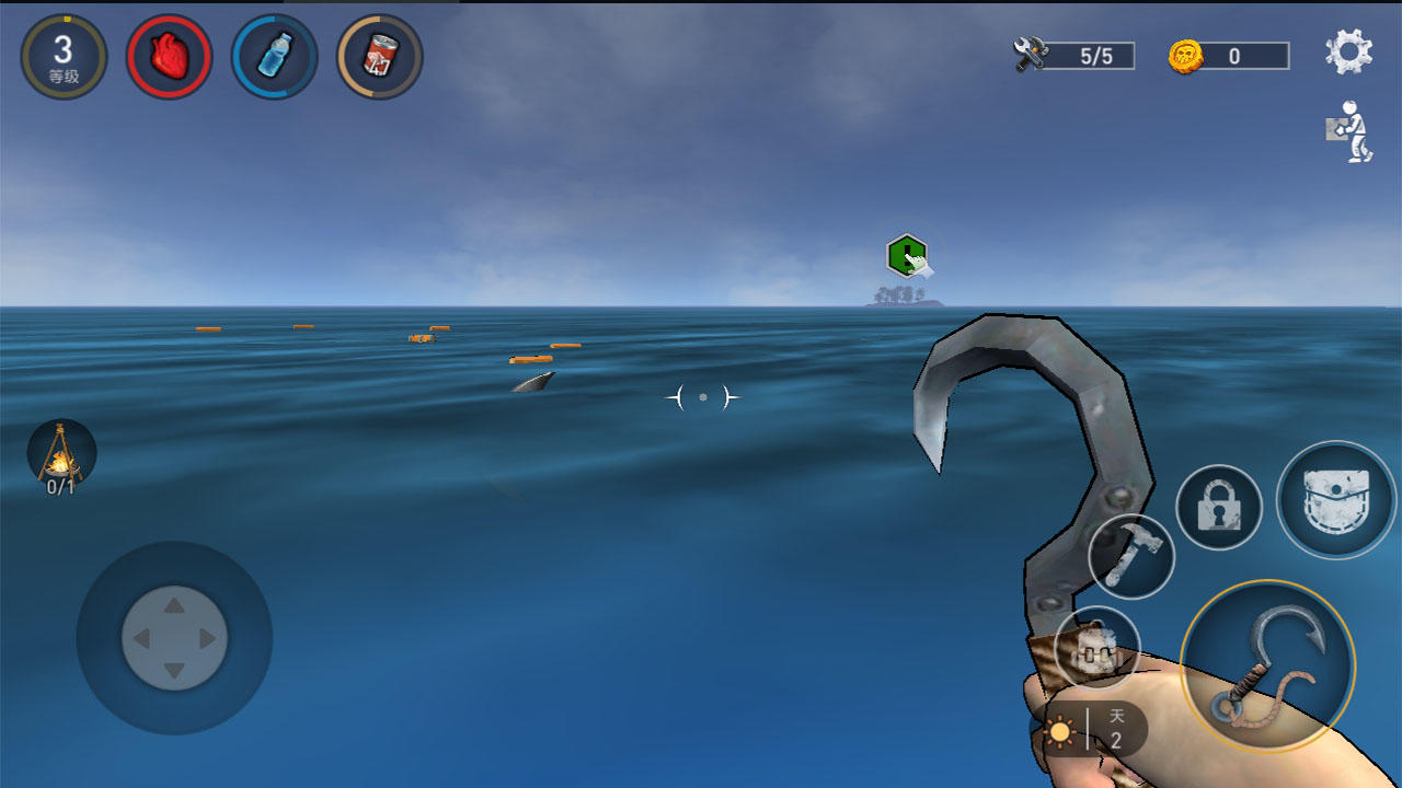 Screenshot 1 of Simulador de sobrevivência de jangada 