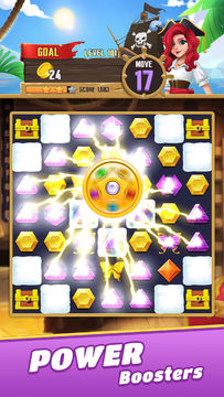 Jewels Crush: Pirate Match 3 Game Screenshot