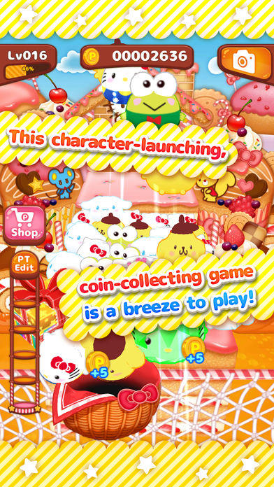 Hello Kitty Basket Catch Game Screenshot