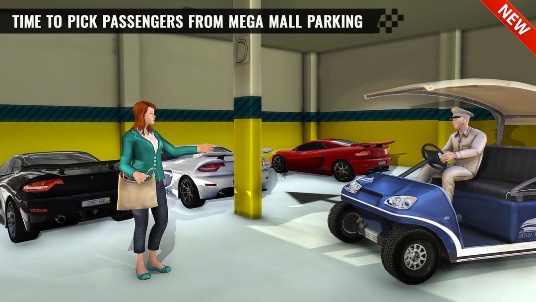 Shopping Mall Smart Taxi: Family Car Taxi Games screenshot game