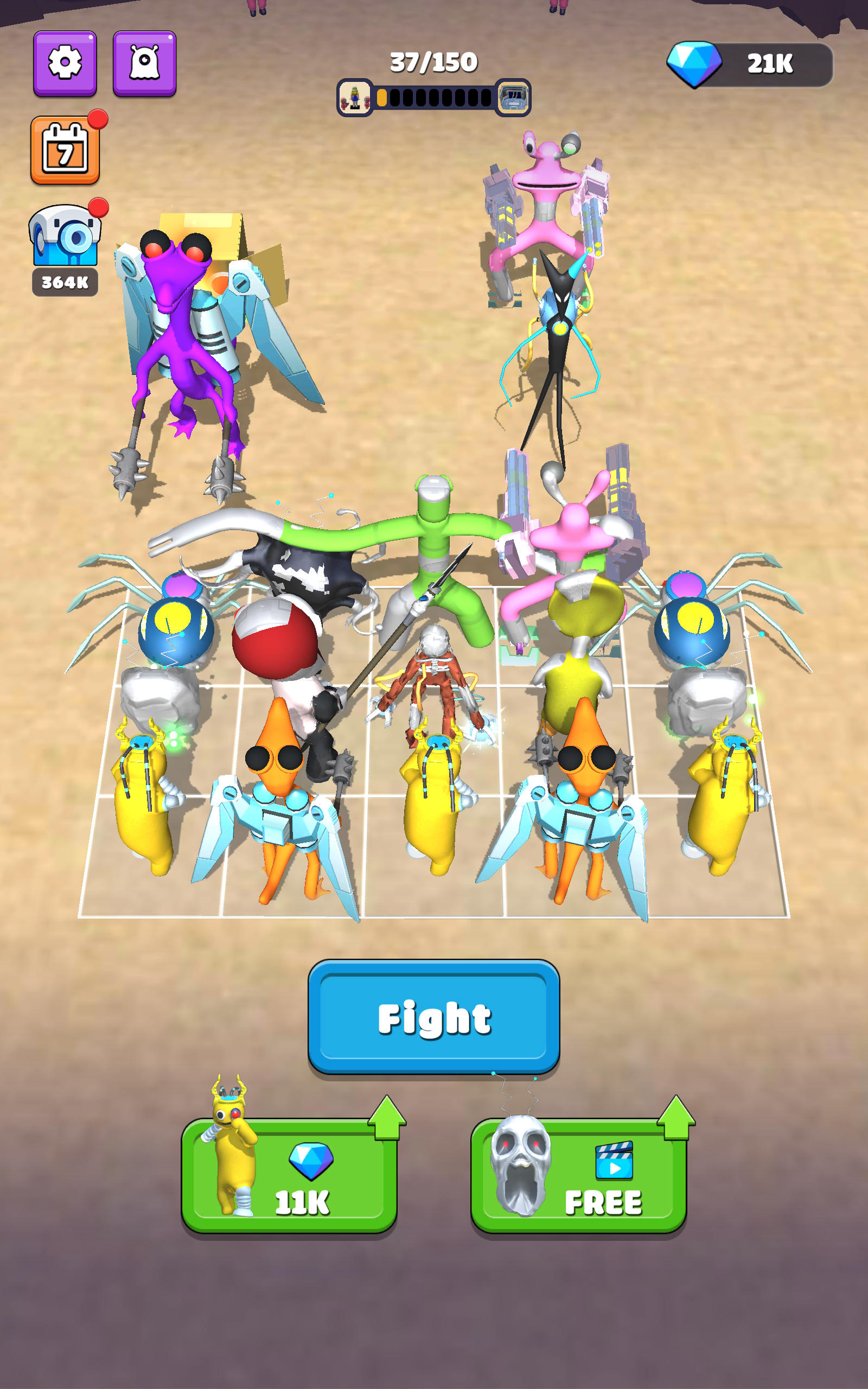 Screenshot of Merge Rainbow Friend 100 Doors