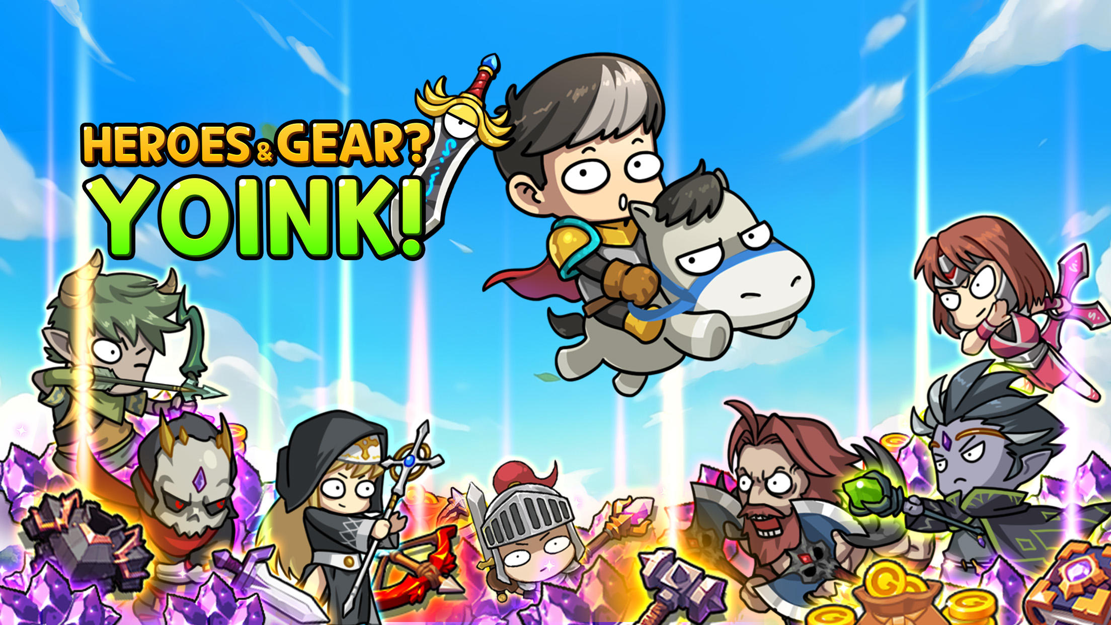 Heroes & Gear? Yoink! Game Screenshot