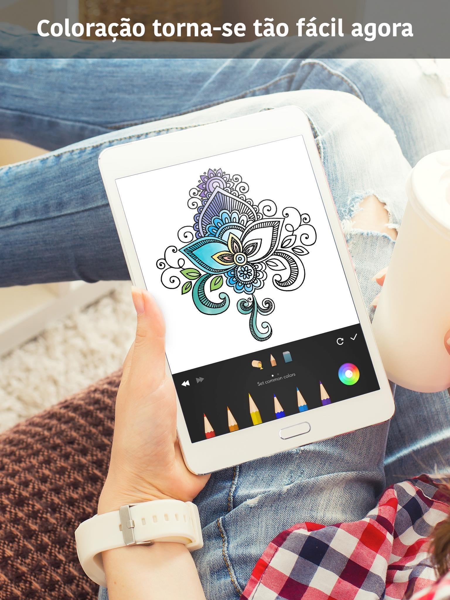 Captura de Tela do Jogo Mandala Coloring Book