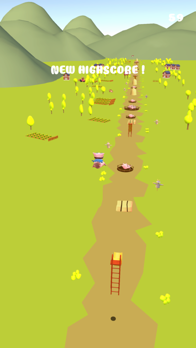 Piggy Jump: Trampolines Game Screenshot