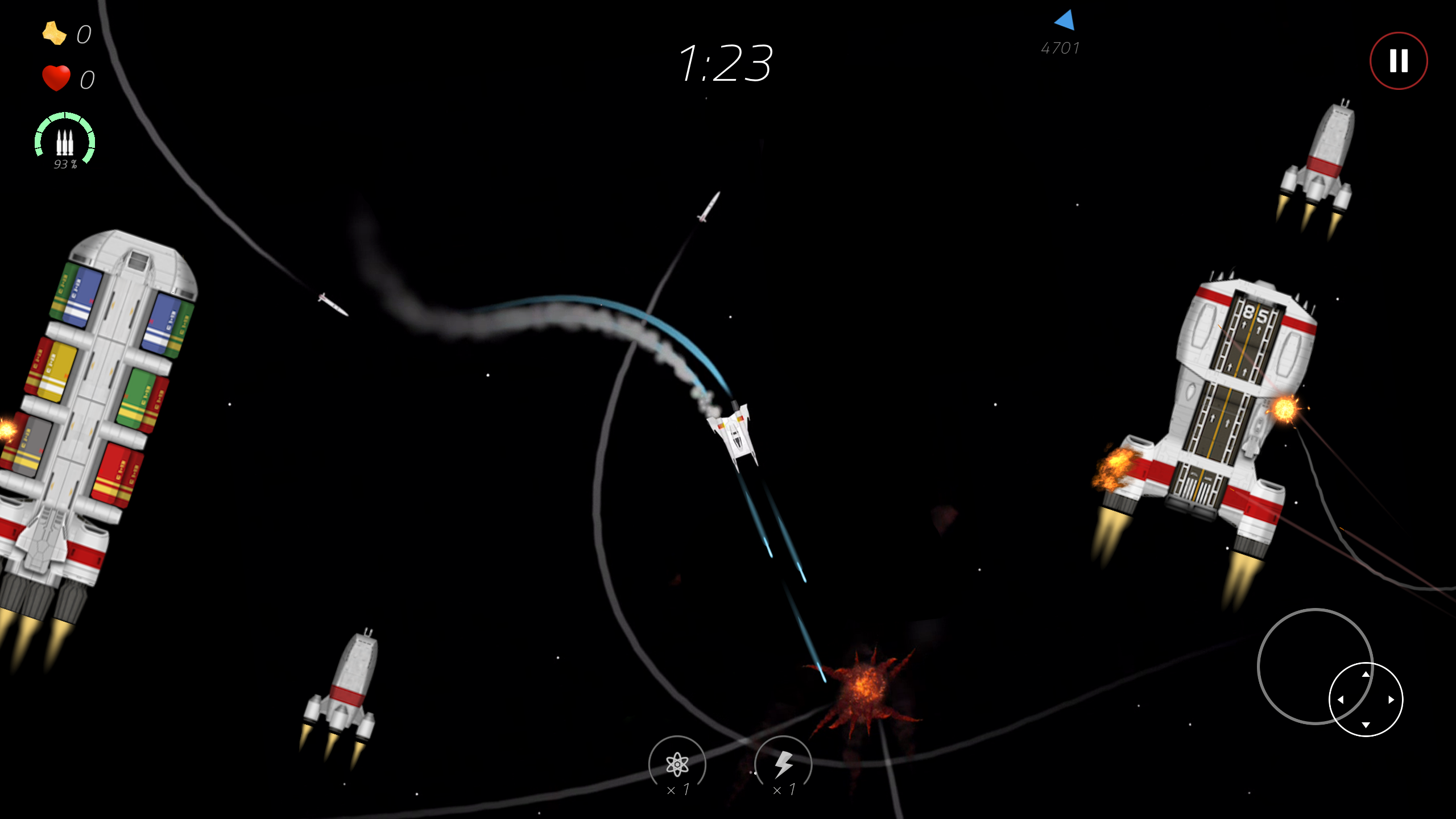 Screenshot 1 of 宇宙での2分間：ミサイル！ 2.1.1