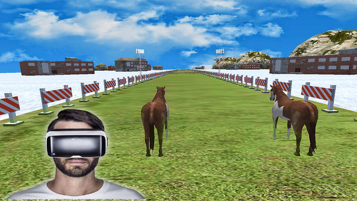 VR 野生 德比 骑马 - 马 种族 wild derby riding - horse race Game Screenshot