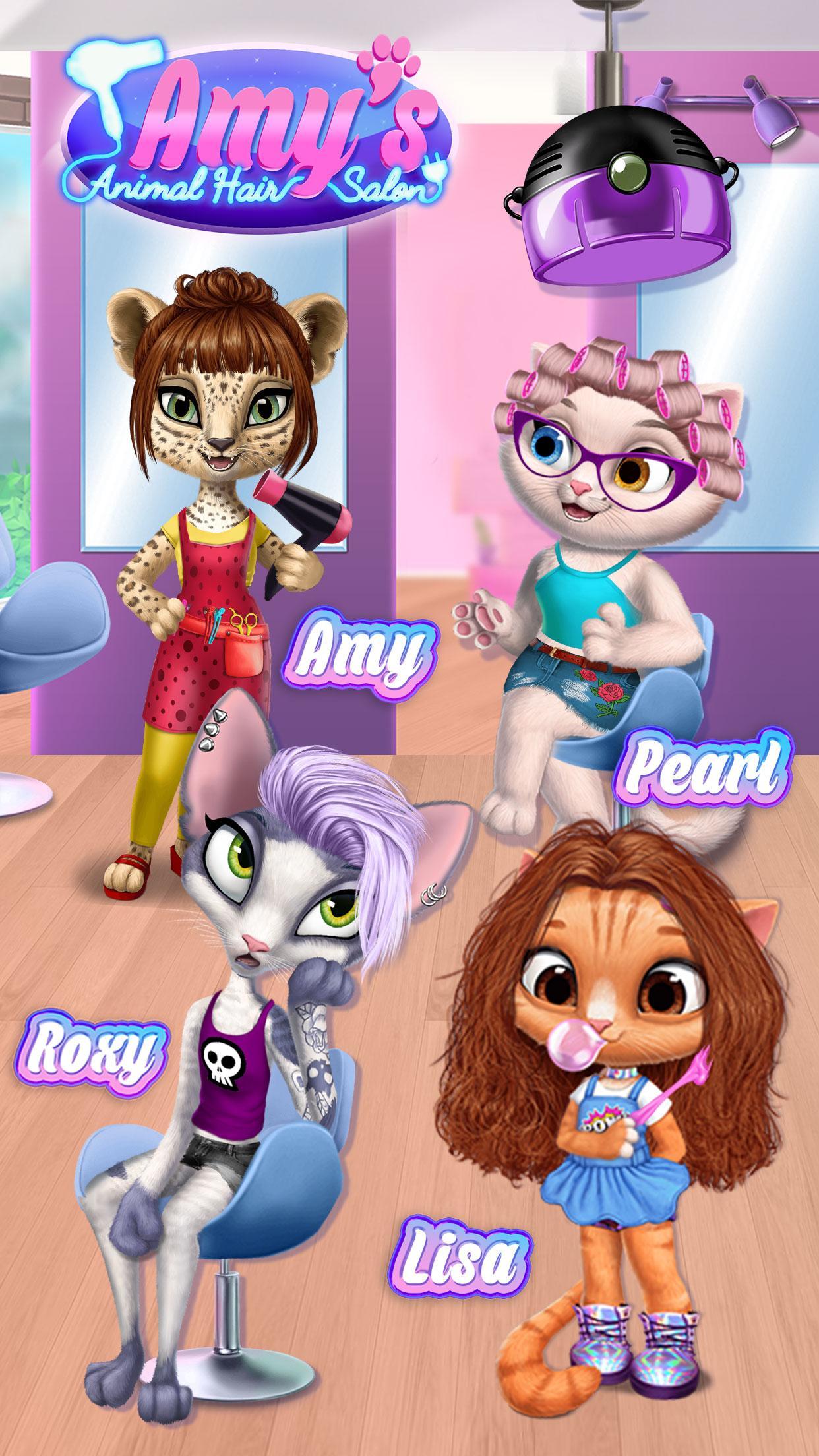Captura de Tela do Jogo Amy's Animal Hair Salon