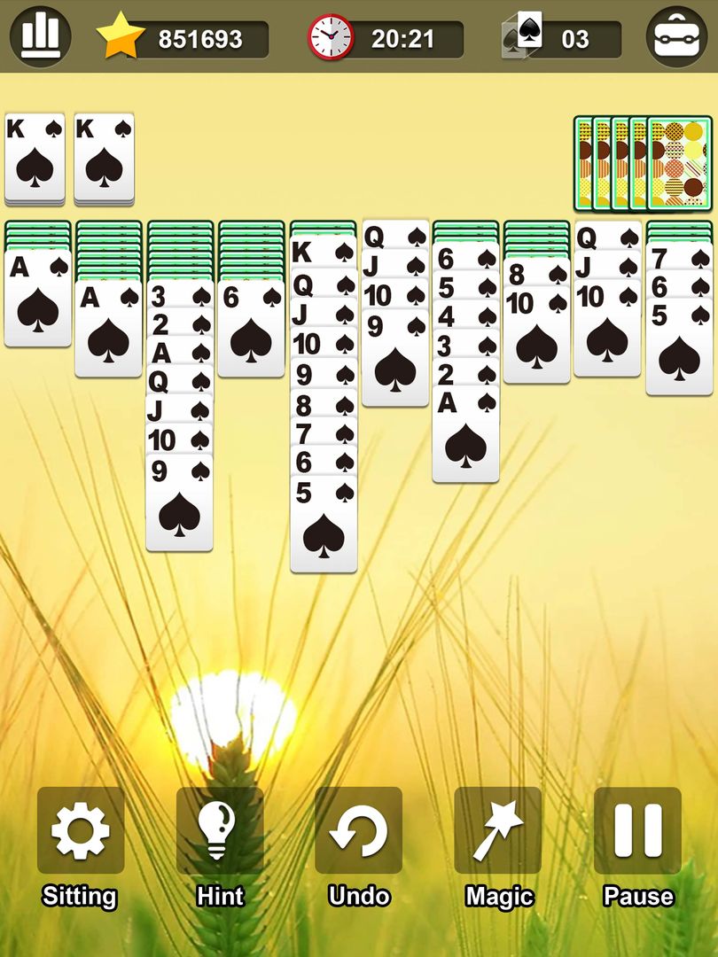 Spider Solitaire screenshot game