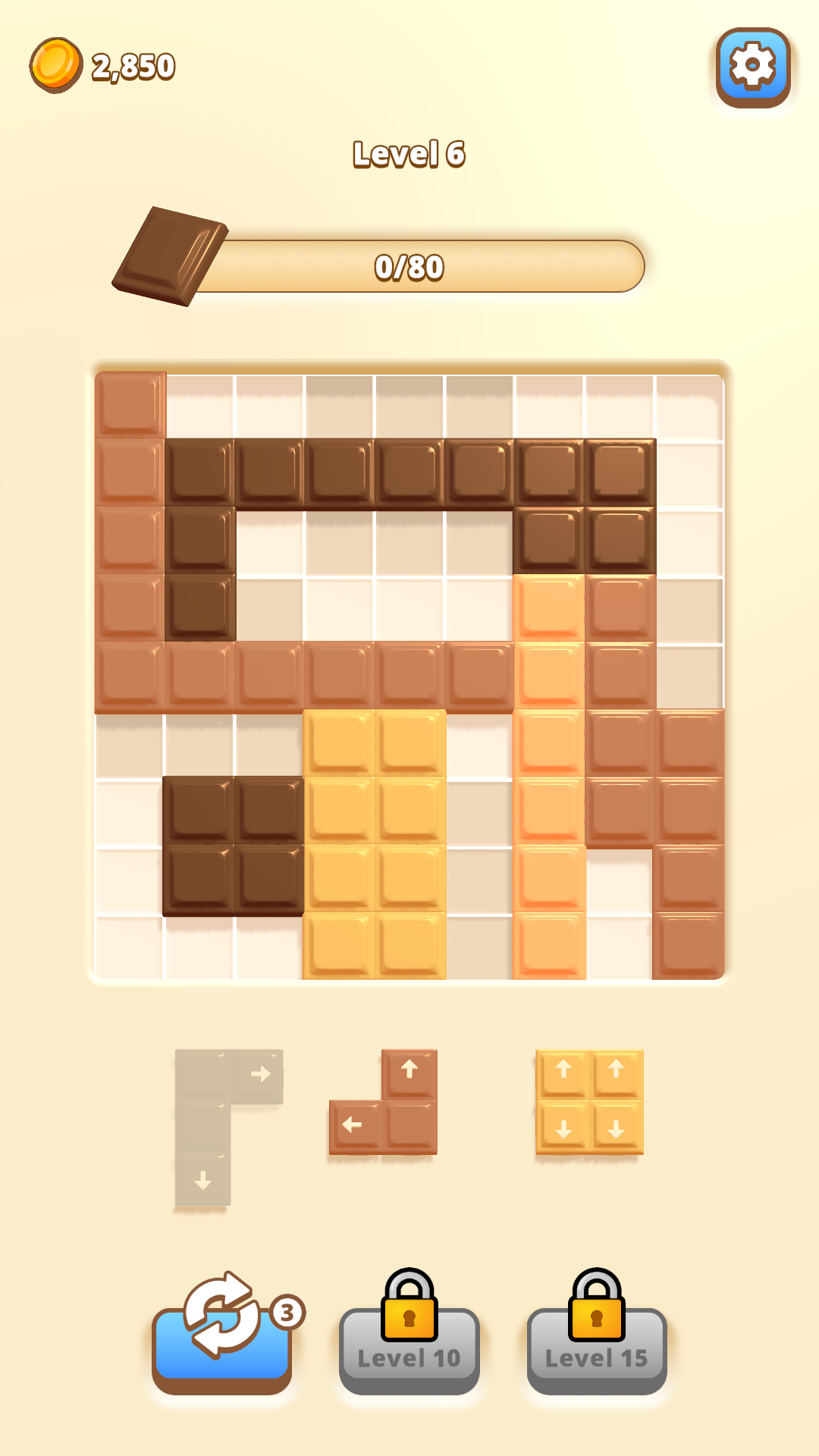 Chocobricks: Block Puzzle! ゲームのスクリーンショット