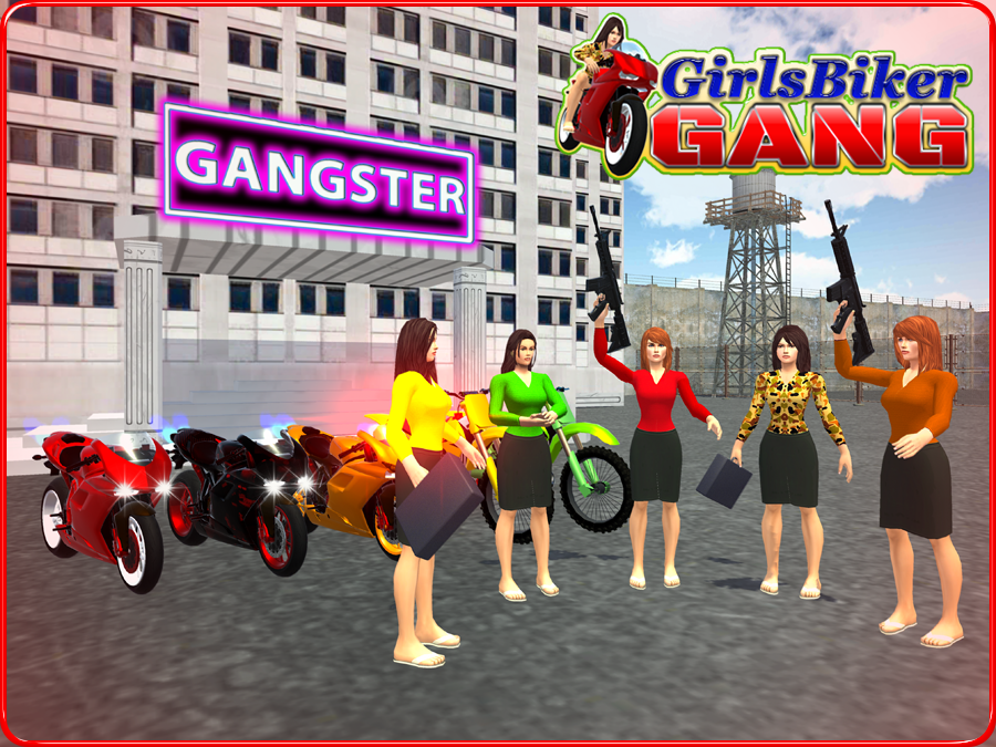 Captura de Tela do Jogo Girls Biker Gang 3D