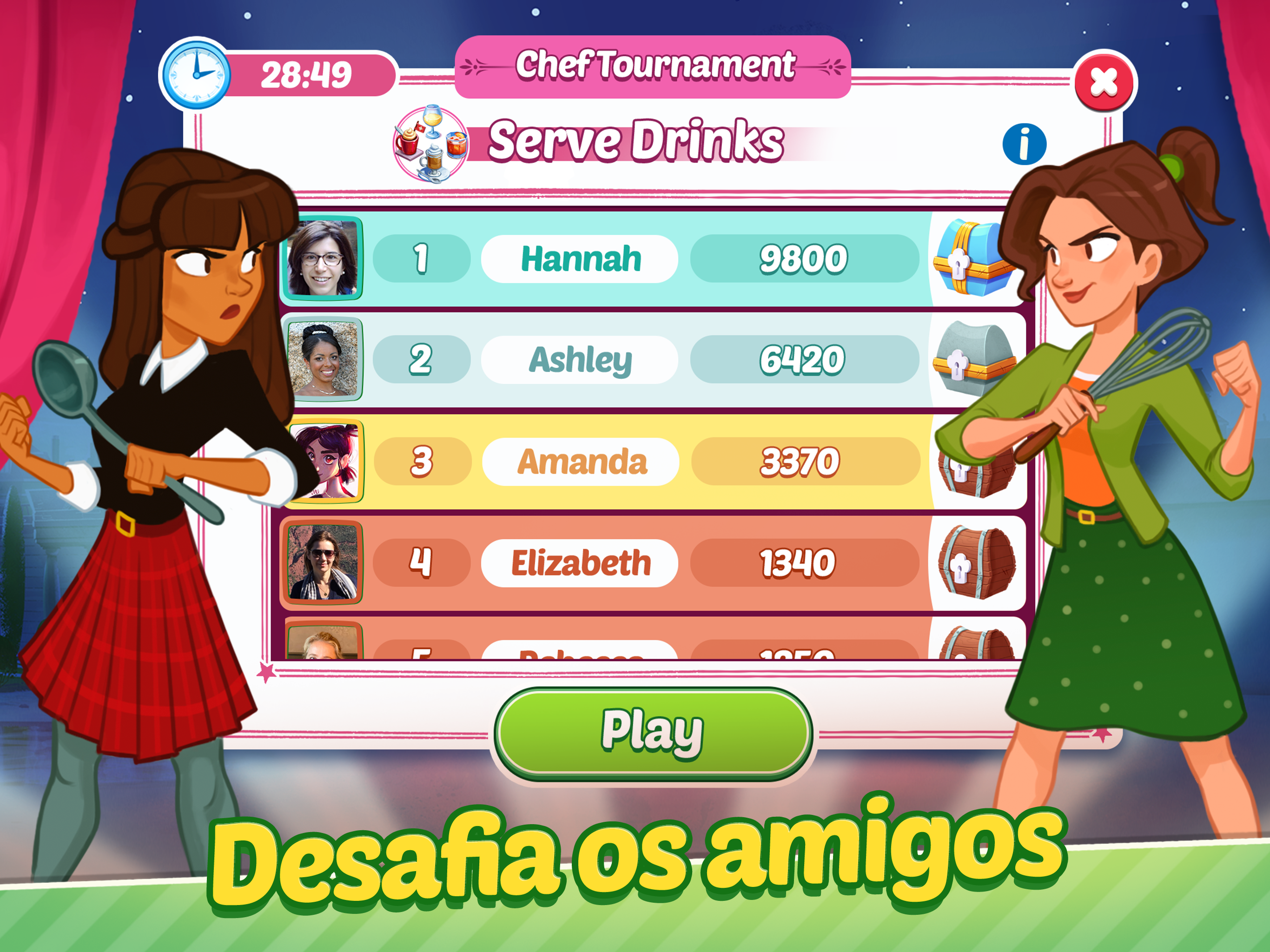 Captura de Tela do Jogo Delicious World - Cooking Game