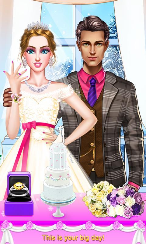 Snow Wedding Salon Girls SPA screenshot game