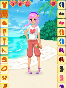 Anime Date Dress Up Girls Game Game Screenshot