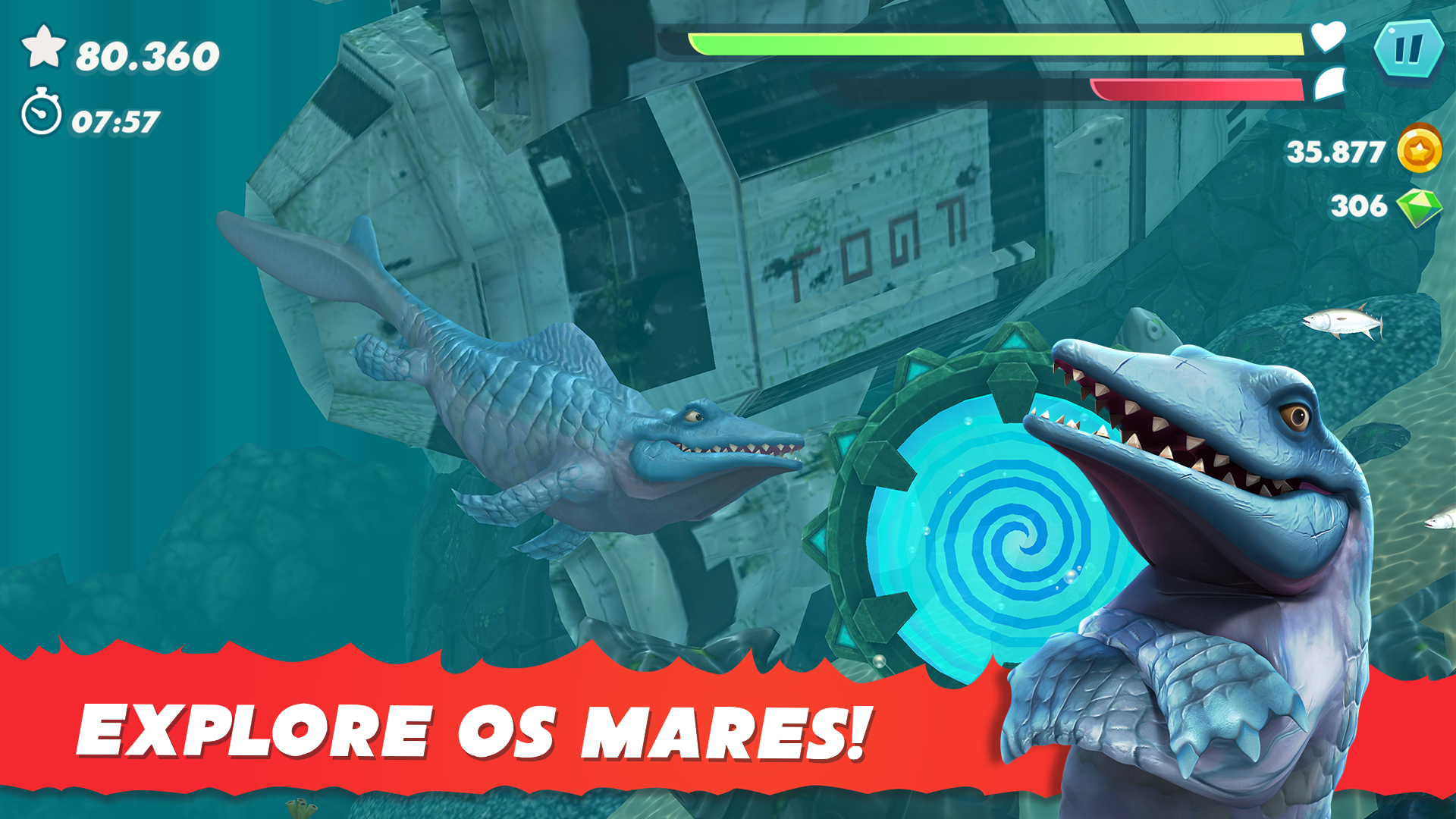 Captura de Tela do Jogo Hungry Shark Evolution: Ataque