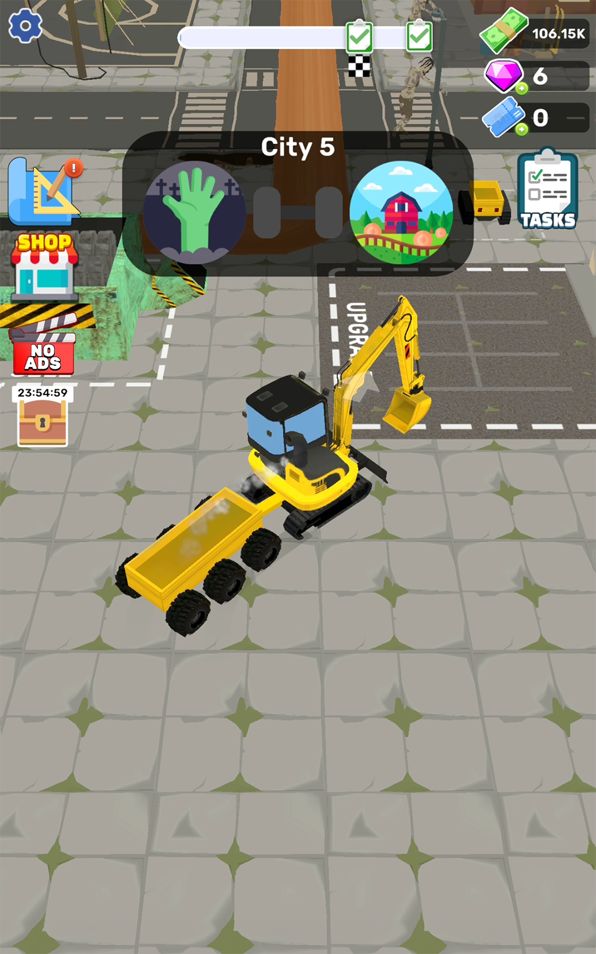 Captura de Tela do Jogo Dozer Demolish: City Tear Down