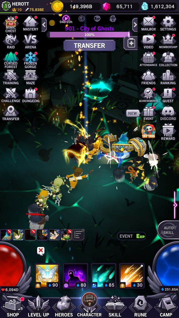 AFK Dungeon : Idle Action RPG screenshot game