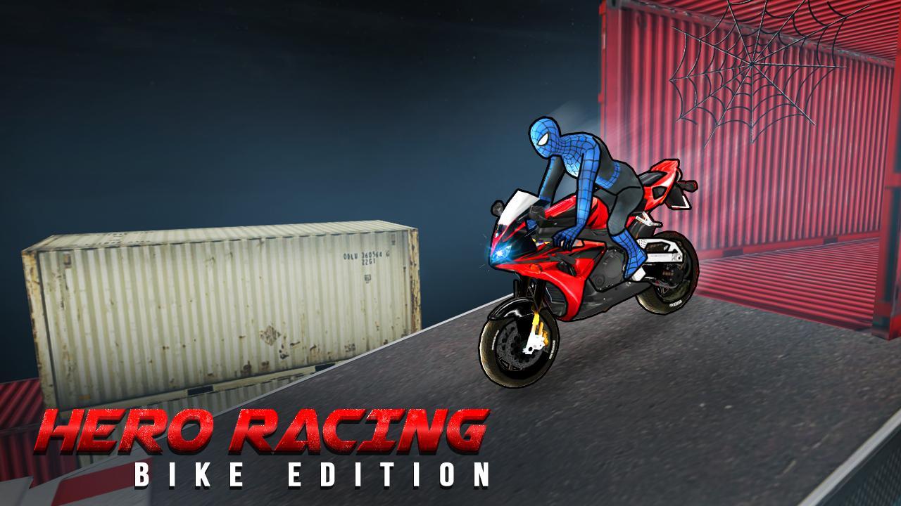 Spider Hero Racing : Bike Edition Game Screenshot