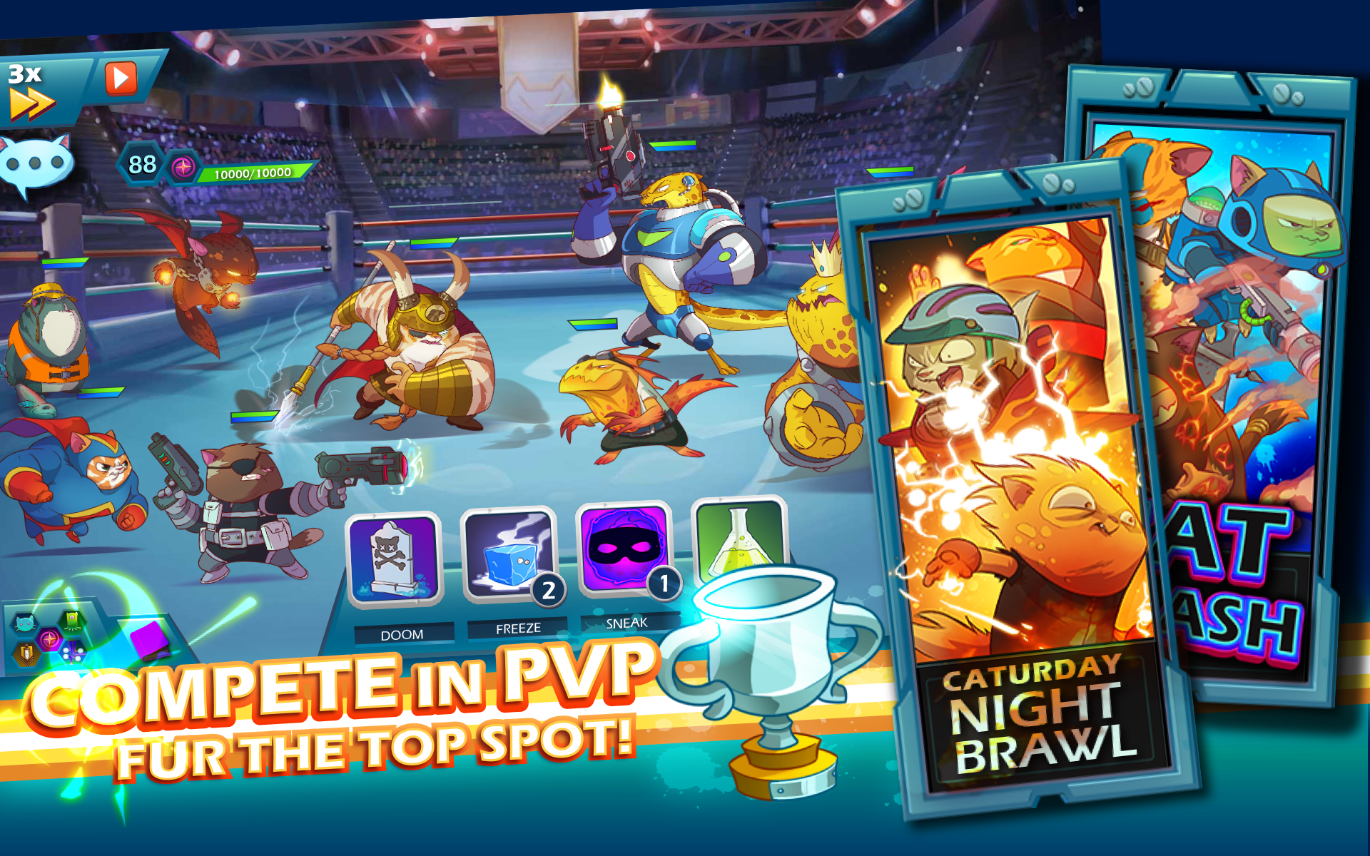 Cuplikan Layar Game 9 Lives: A Tap Cats RPG