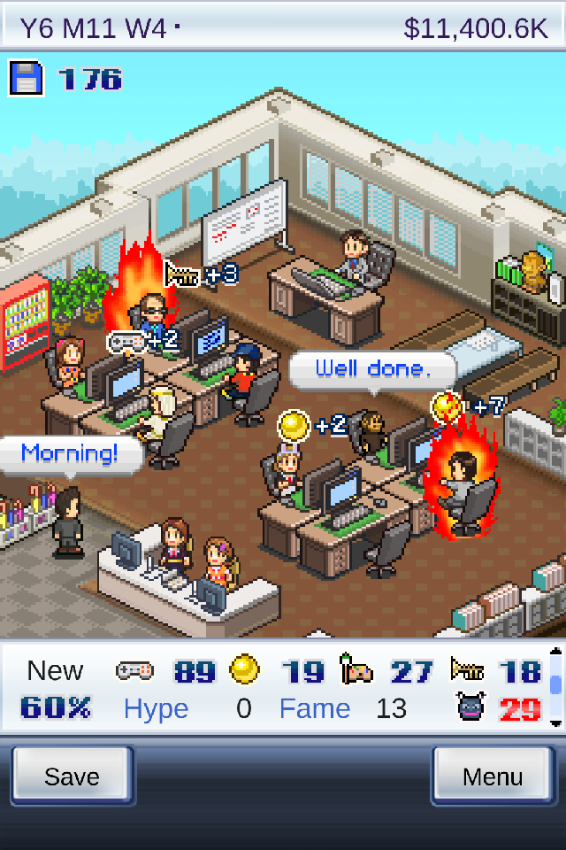 Game Dev Story ภาพหน้าจอเกม