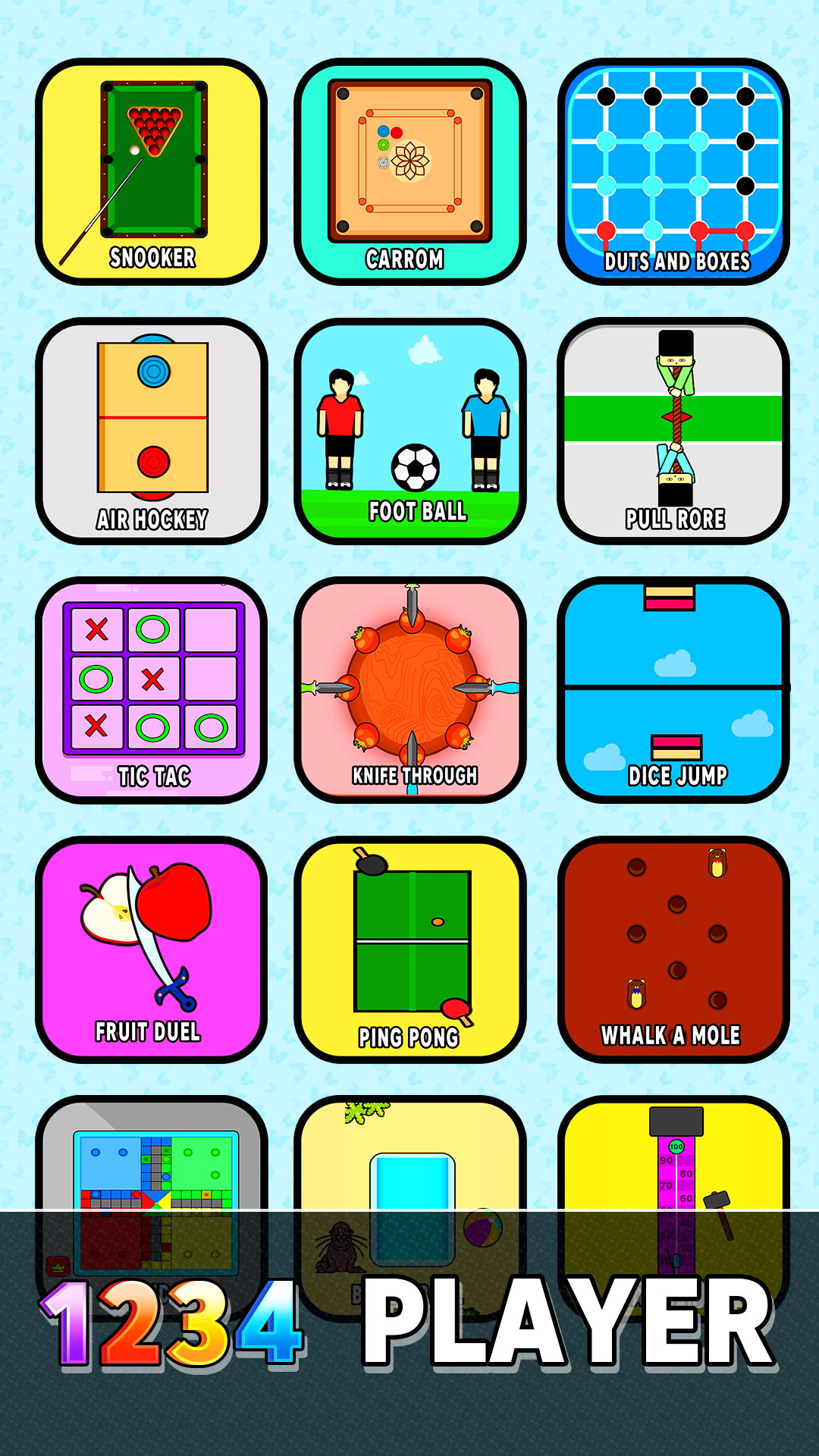 1234 Player - Mini Party Games Game Screenshot