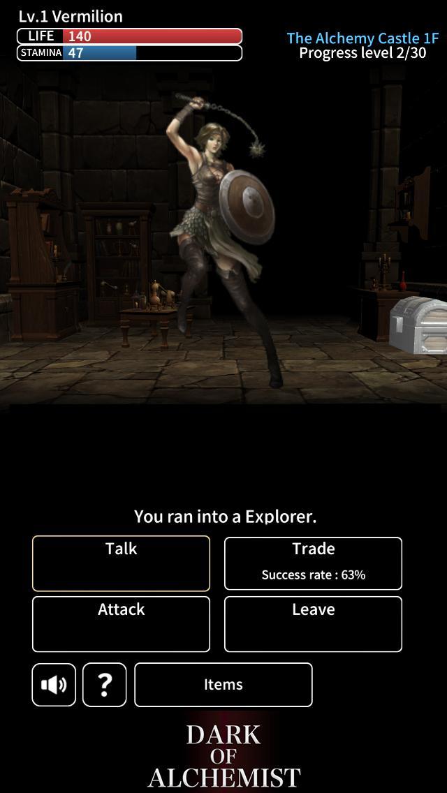 Dark of Alchemist - Dungeon Cr Game Screenshot