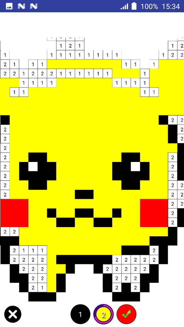 Color by Number Pokemon Pixel Art 게임 스크린 샷