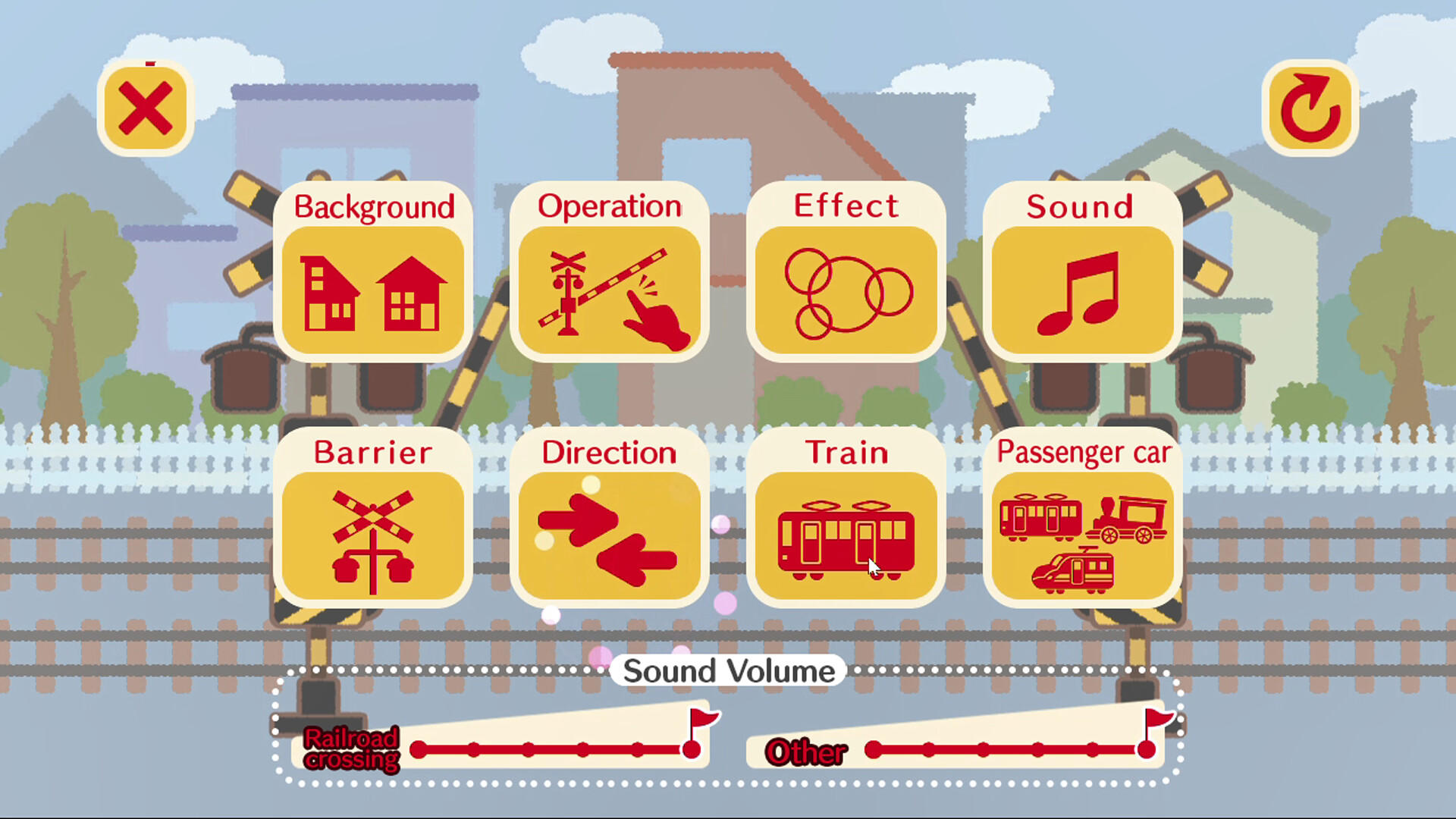Cuplikan Layar Game Railroad crossing play