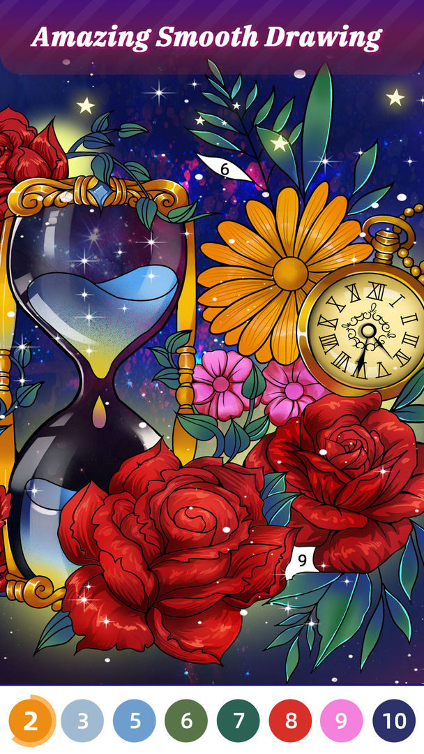 Flora Coloring: Color by Number Painting Game 게임 스크린 샷