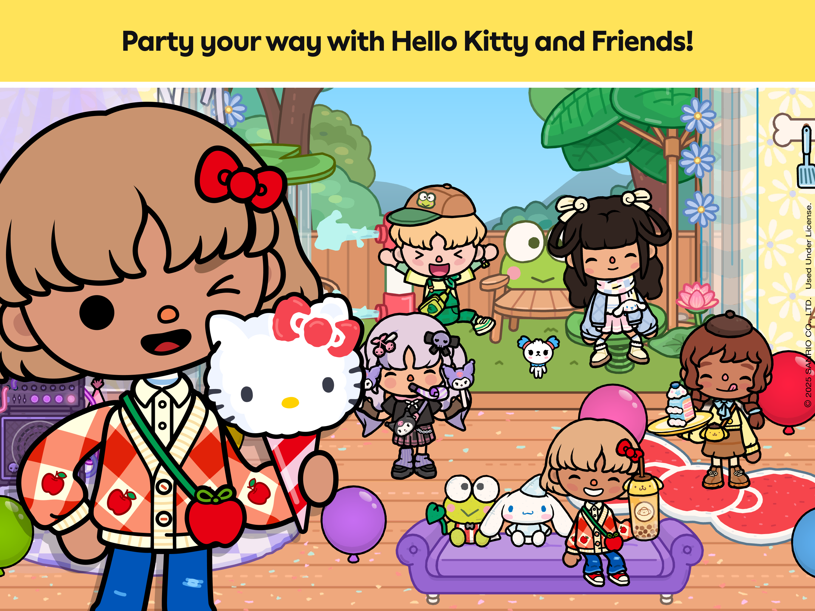 Cuplikan Layar Game Toca Boca World x Hello Kitty