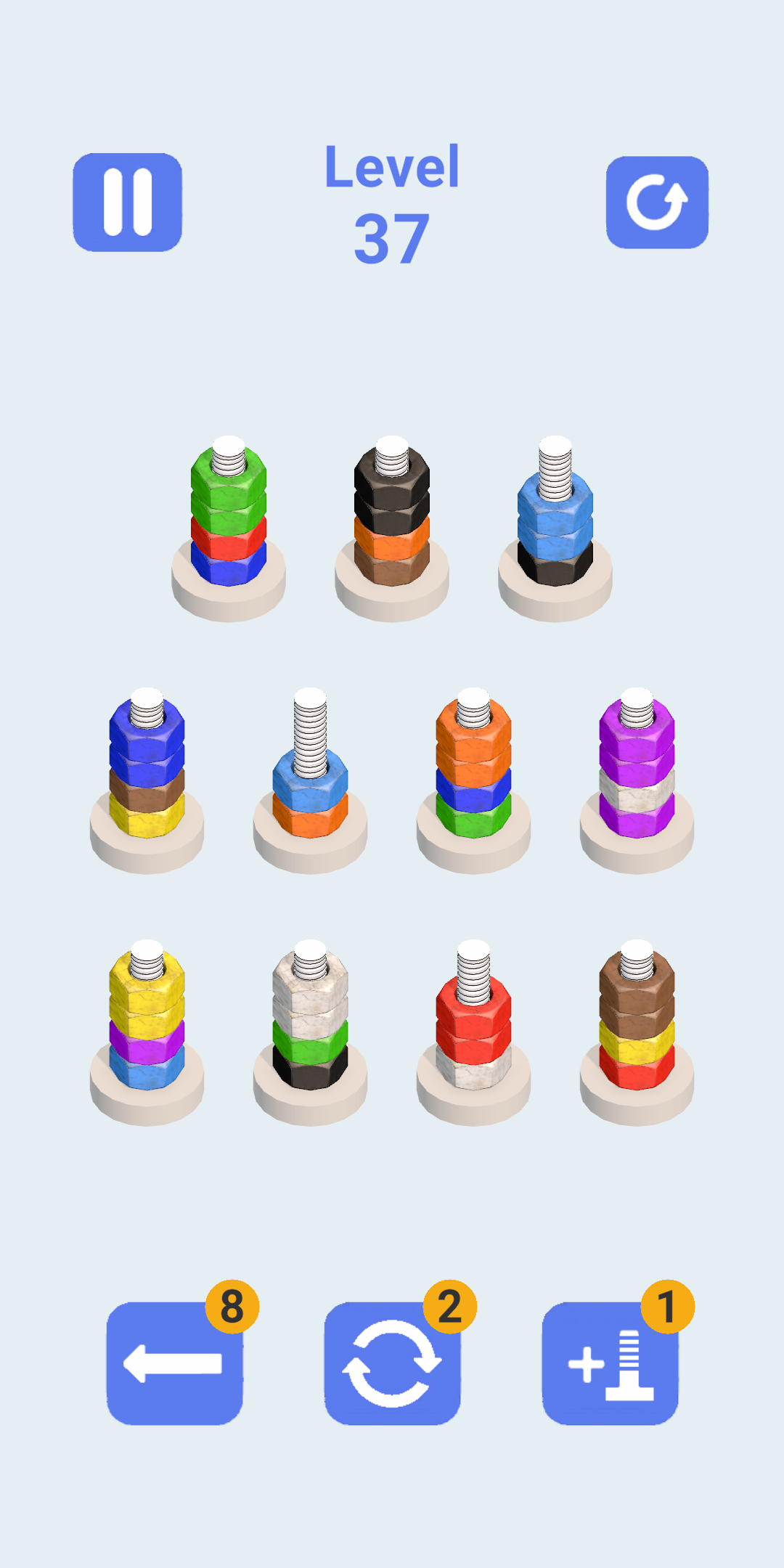 Nuts And Bolts Color Sorting ภาพหน้าจอเกม