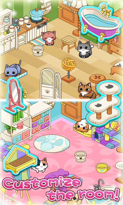 Cat Room - Cute Cat Games 遊戲截圖