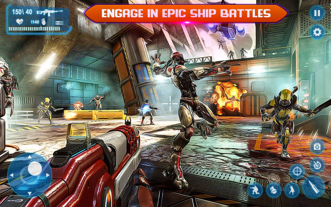 Screenshot of Sci-Fi Cover Fire – 3D Offline Shooting Games