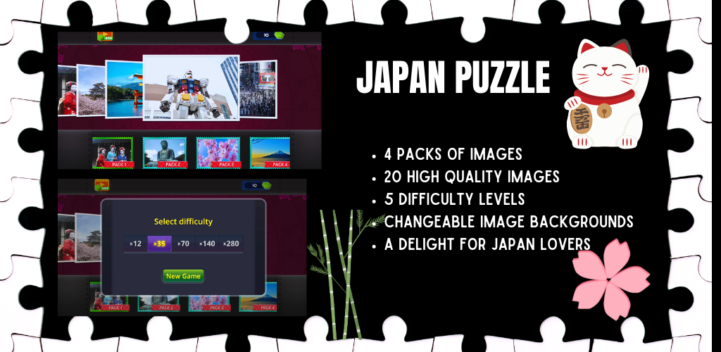 Captura de Tela do Vídeo de Japan - Jigsaw Puzzles Games