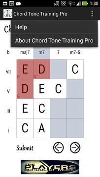 Chord Tone Training Pro 遊戲截圖