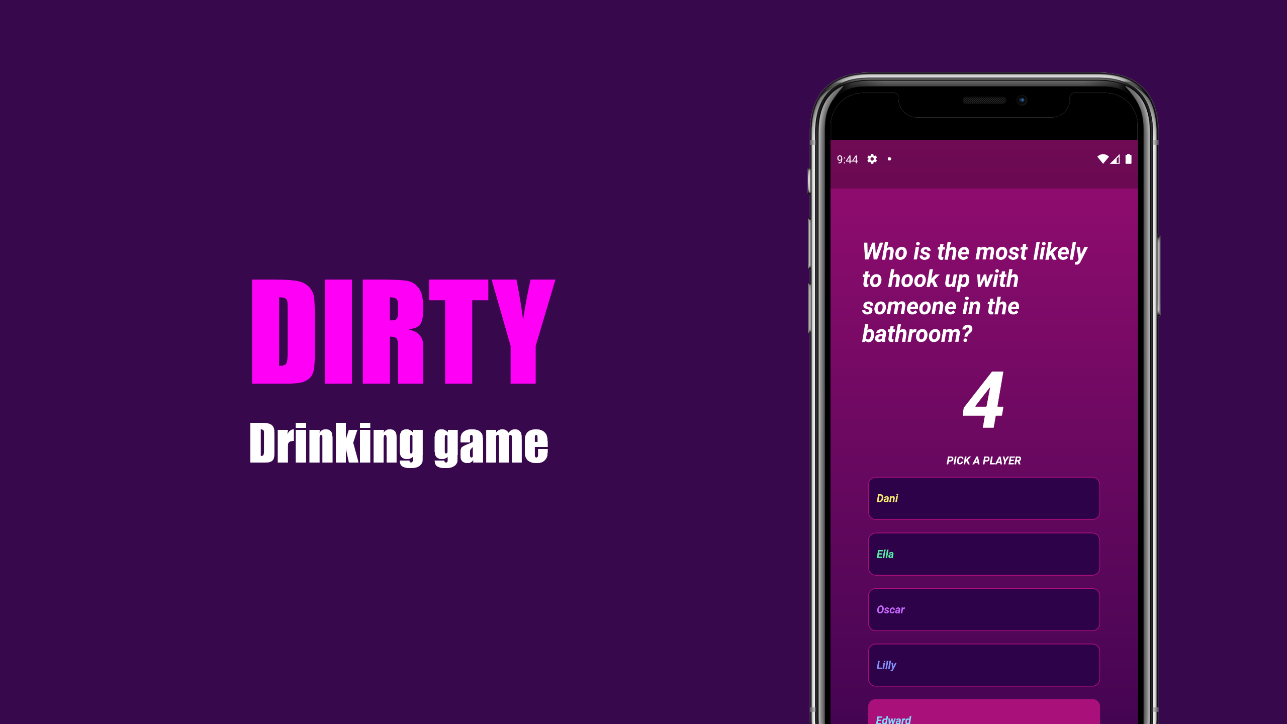 Screenshot of Who Will It Be - Drinking game