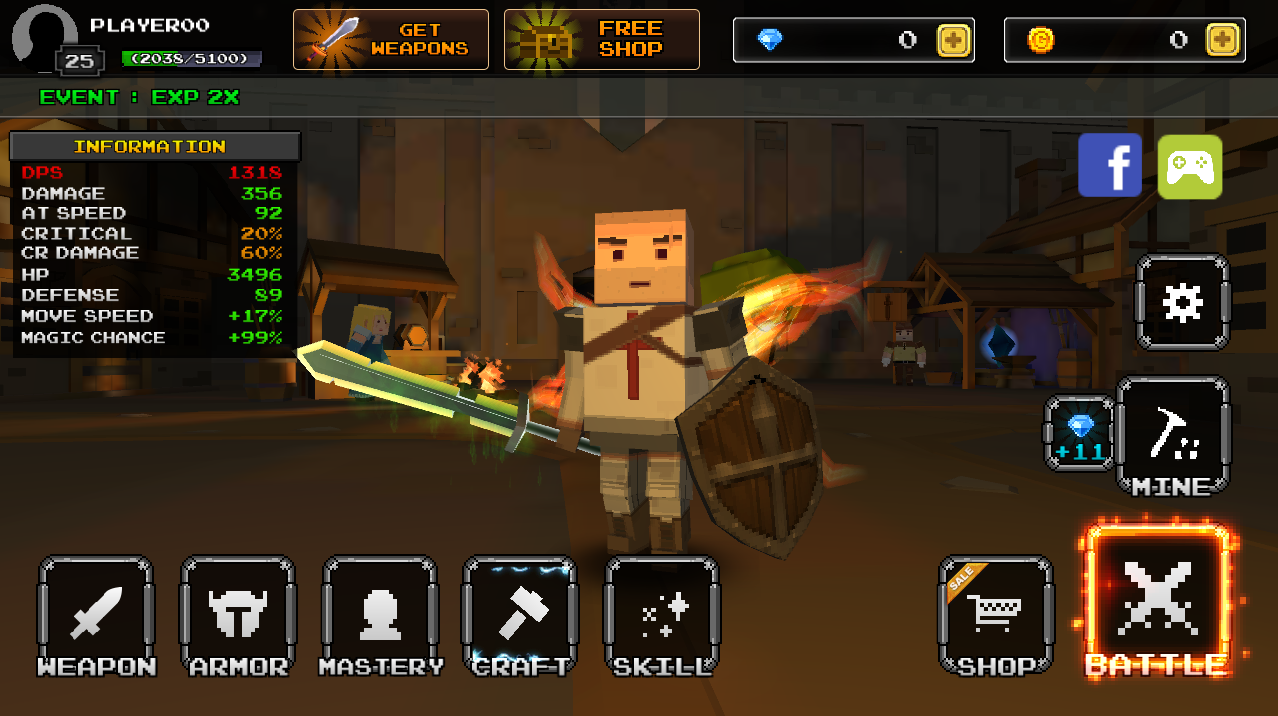 Pixel Blade M Game Screenshot